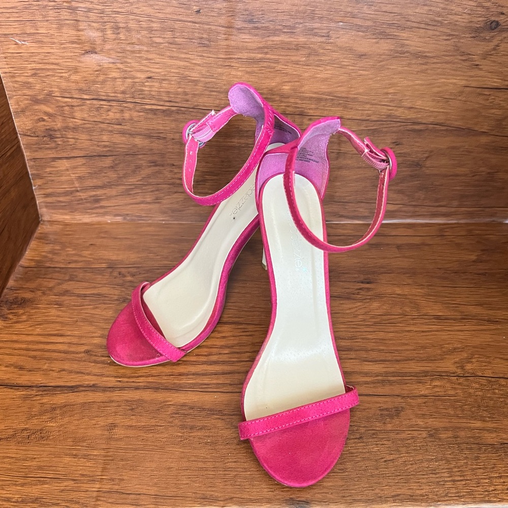 Fuscia Pink Plush Heels